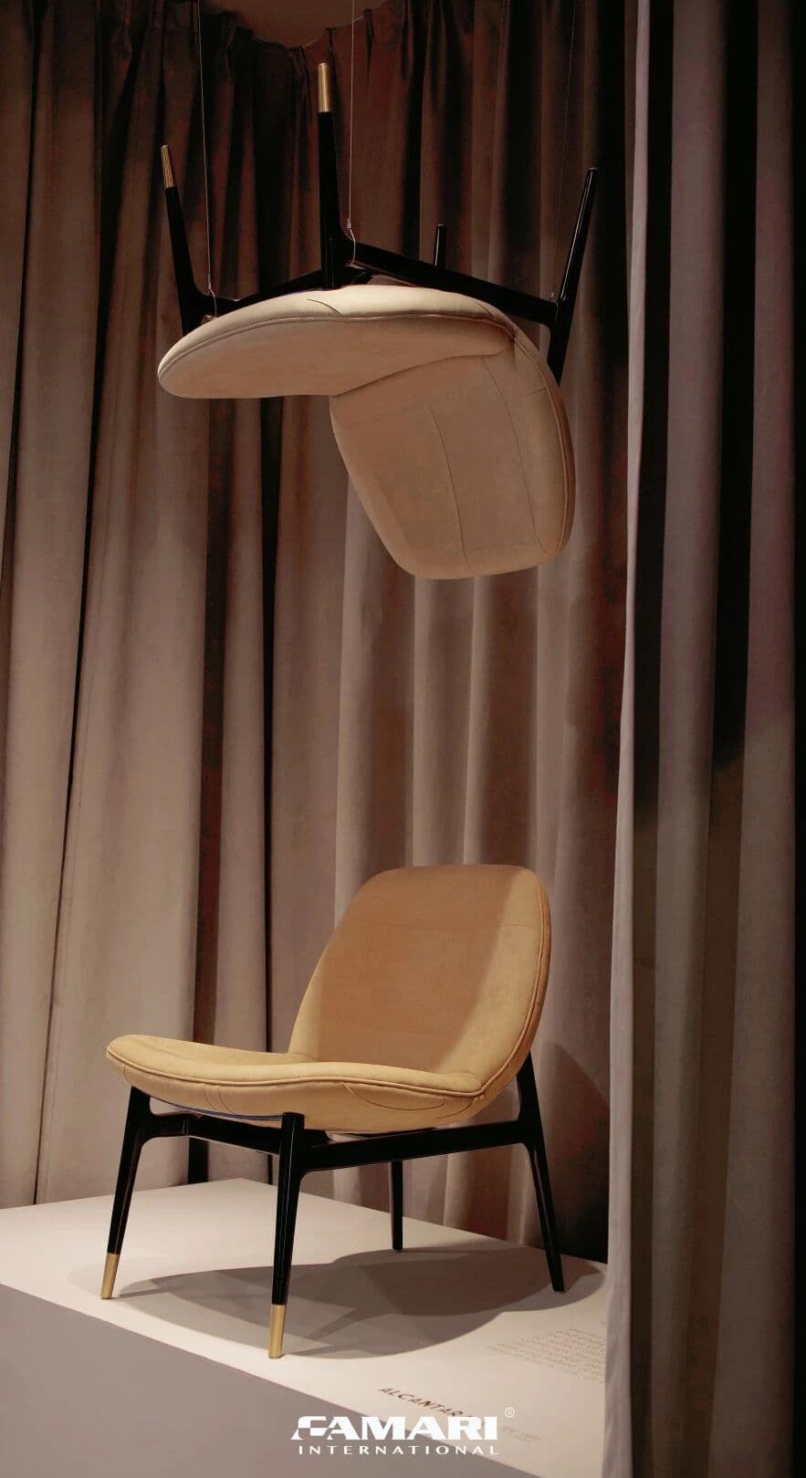 The Moxiang lounge chair upholstered in Alcantara at Design Shanghai 2024
